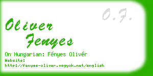 oliver fenyes business card